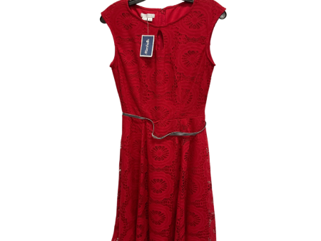 Dress Casual Midi By London Times In Red, Size: S Online Hot Sale