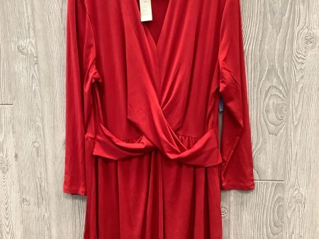 Dress Casual Midi By Maurices In Red, Size: 2x on Sale