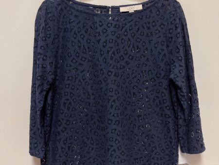 Top 3 4 Sleeve By Loft In Navy, Size: M For Sale