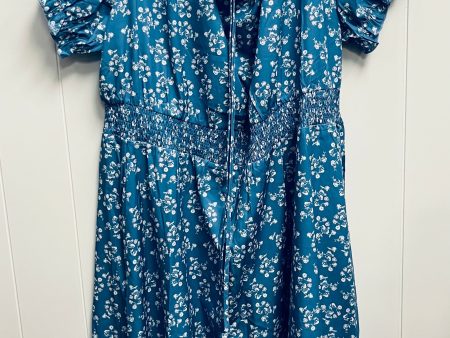 Dress Casual Maxi By Clothes Mentor In Blue & White, Size: 2x For Discount