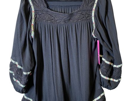 Top 3 4 Sleeve By Cato In Black, Size: L Online