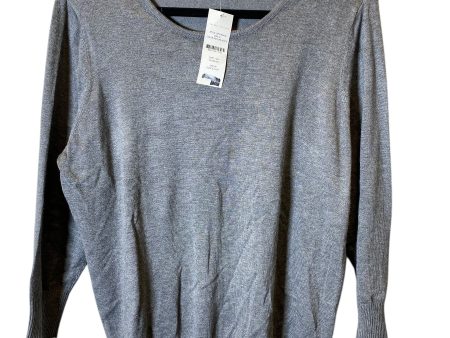 Sweater By Valerie Stevens In Grey, Size: Xl Online now