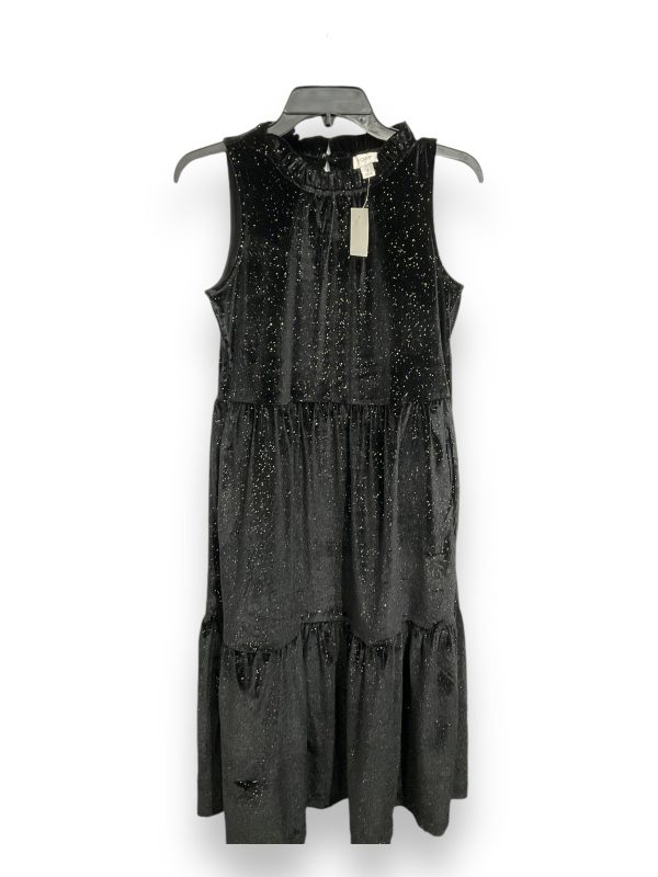 Dress Casual Midi By J. Crew In Black & Gold, Size: 2 For Cheap