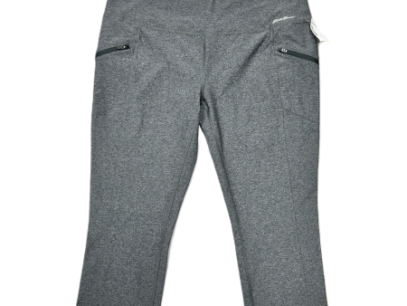 Athletic Leggings Capris By Eddie Bauer In Grey, Size: Xl Online now