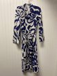 Dress Casual Midi By Zara In Blue & White, Size: M Online