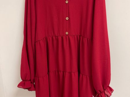 Dress Casual Midi By Haptics In Red, Size: 1x Sale