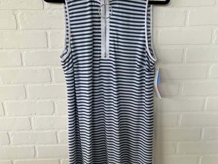 Dress Casual Short By Msk In Blue & White, Size: L Supply