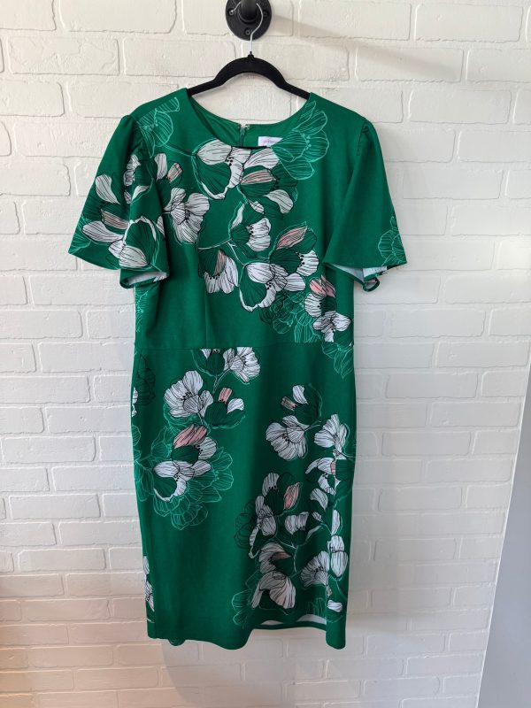 Dress Work By Liz Claiborne In Green & Pink, Size: 1x on Sale