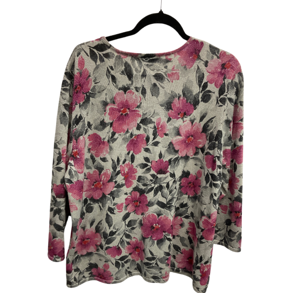 Sweater By Alfred Dunner In Floral Print, Size: 1x For Discount