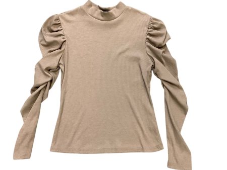 Top Long Sleeve Basic By Shein In Tan, Size: M Hot on Sale