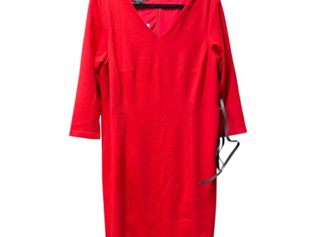 Dress Work By Jones New York In Red, Size: 16 For Discount