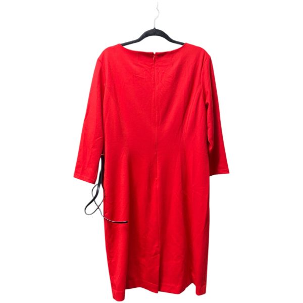 Dress Work By Jones New York In Red, Size: 16 For Discount