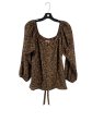 Top 3 4 Sleeve By Clothes Mentor In Animal Print, Size: S For Cheap