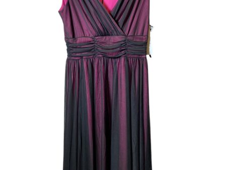 Dress Party Midi By Clothes Mentor In Black & Pink, Size: 12 Supply