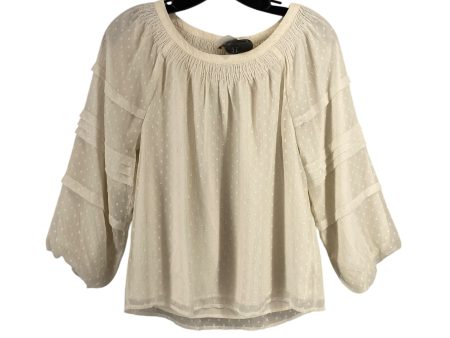 Top 3 4 Sleeve By Loft In Cream, Size: Xs For Discount