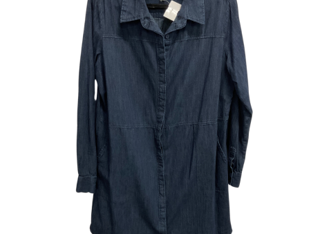 Tunic Long Sleeve By A New Day In Blue Denim, Size: Xxl Hot on Sale