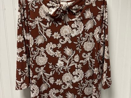 Top 3 4 Sleeve By Chicos In Brown, Size: L Hot on Sale