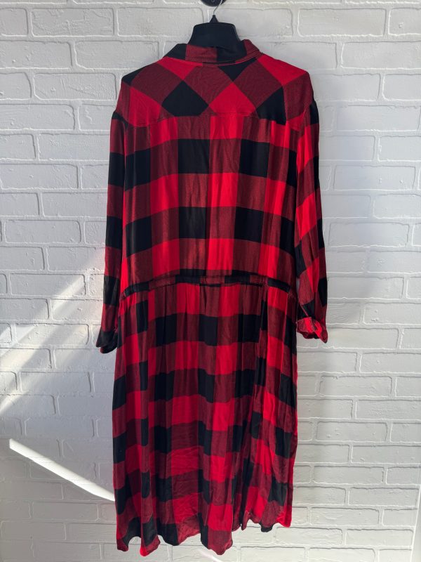 Dress Casual Maxi By Maurices In Black & Red, Size: 3x Fashion