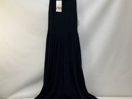 Dress Casual Maxi By Zara In Navy, Size: L For Cheap