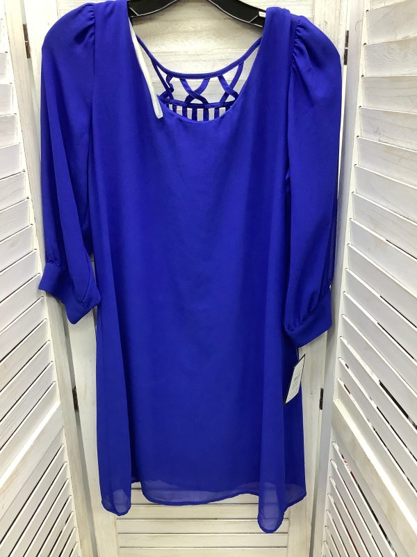 Dress Casual Midi By Clothes Mentor In Blue, Size: M For Sale