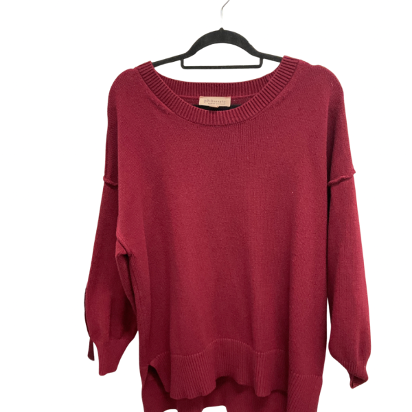 Sweater By Philosophy In Maroon, Size: 2x Sale