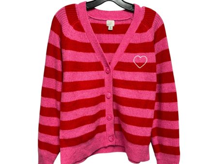 Heart Sweater By A New Day In Striped Pattern, Size: M on Sale